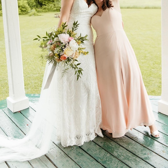 Azazie Bridesmaid Dress (Style: Jane, Color: Pearl Pink) - Picture 6 of 7